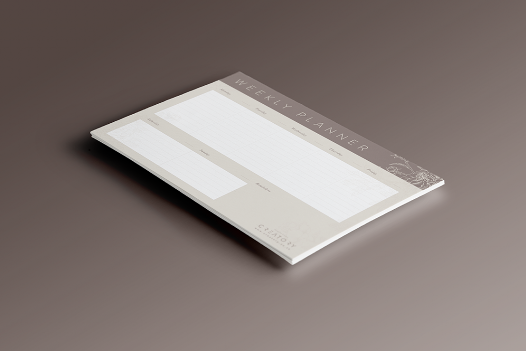 Weekly Planner - Creatory Bespoke Studio